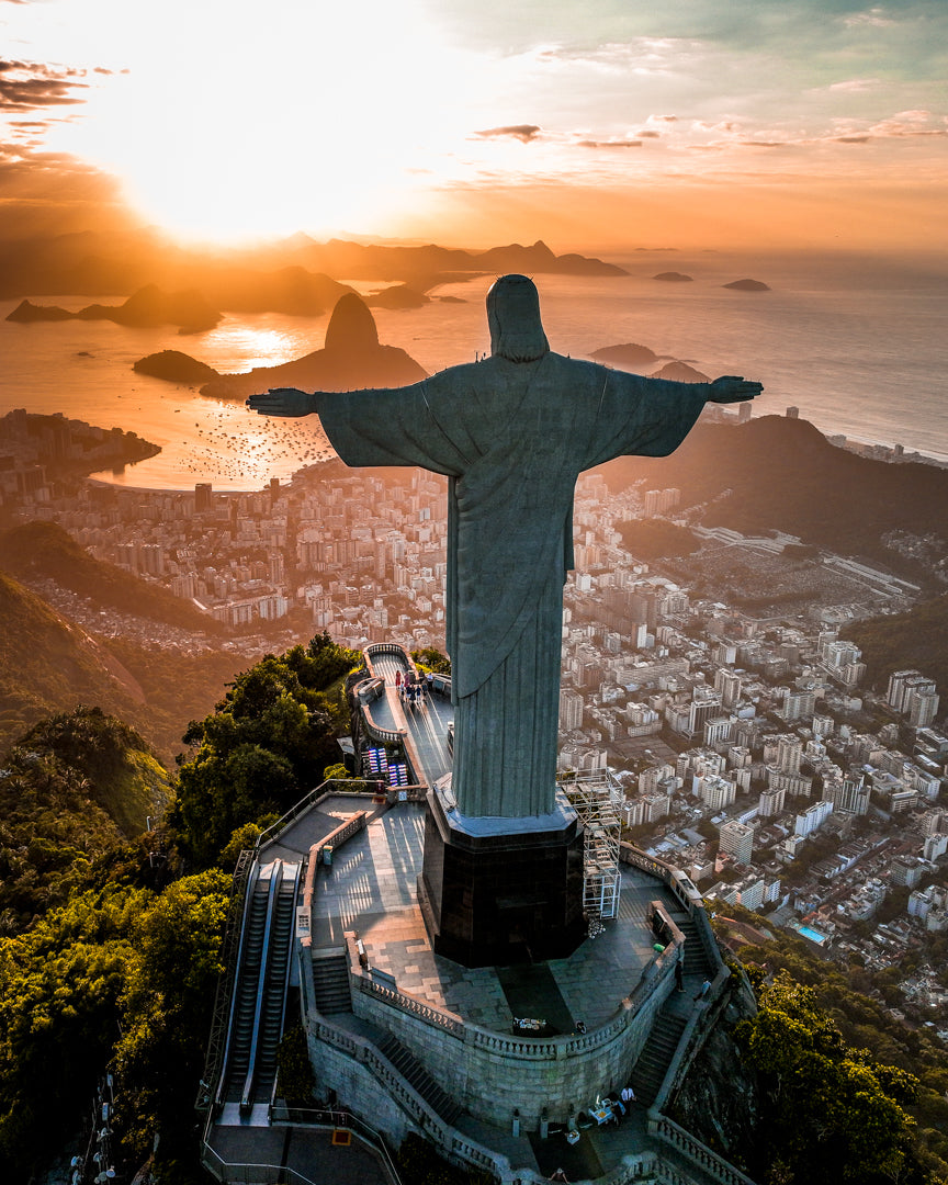 Rio de Janeiro Cristo Redentor Sunrise Poster