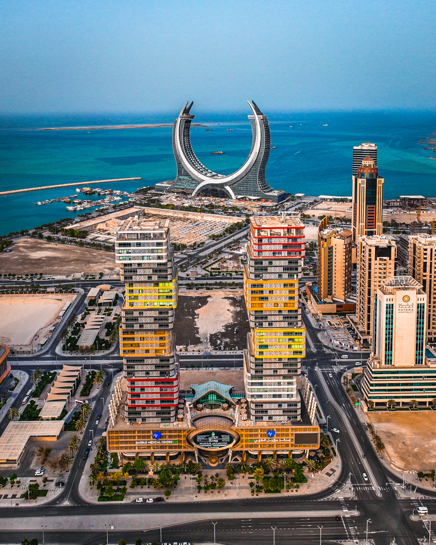 Qatar Marina Twin Towers Poster