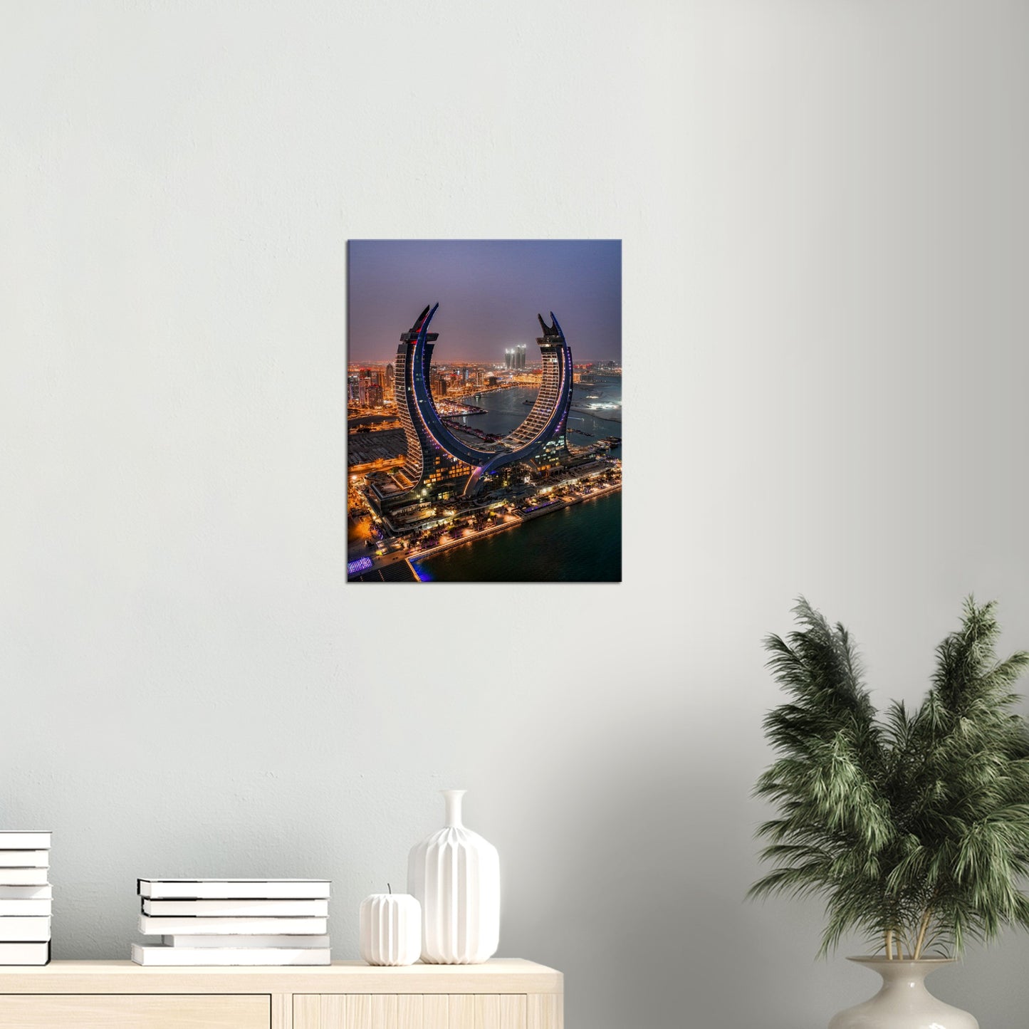 Qatar Katara Towers Night Canvas