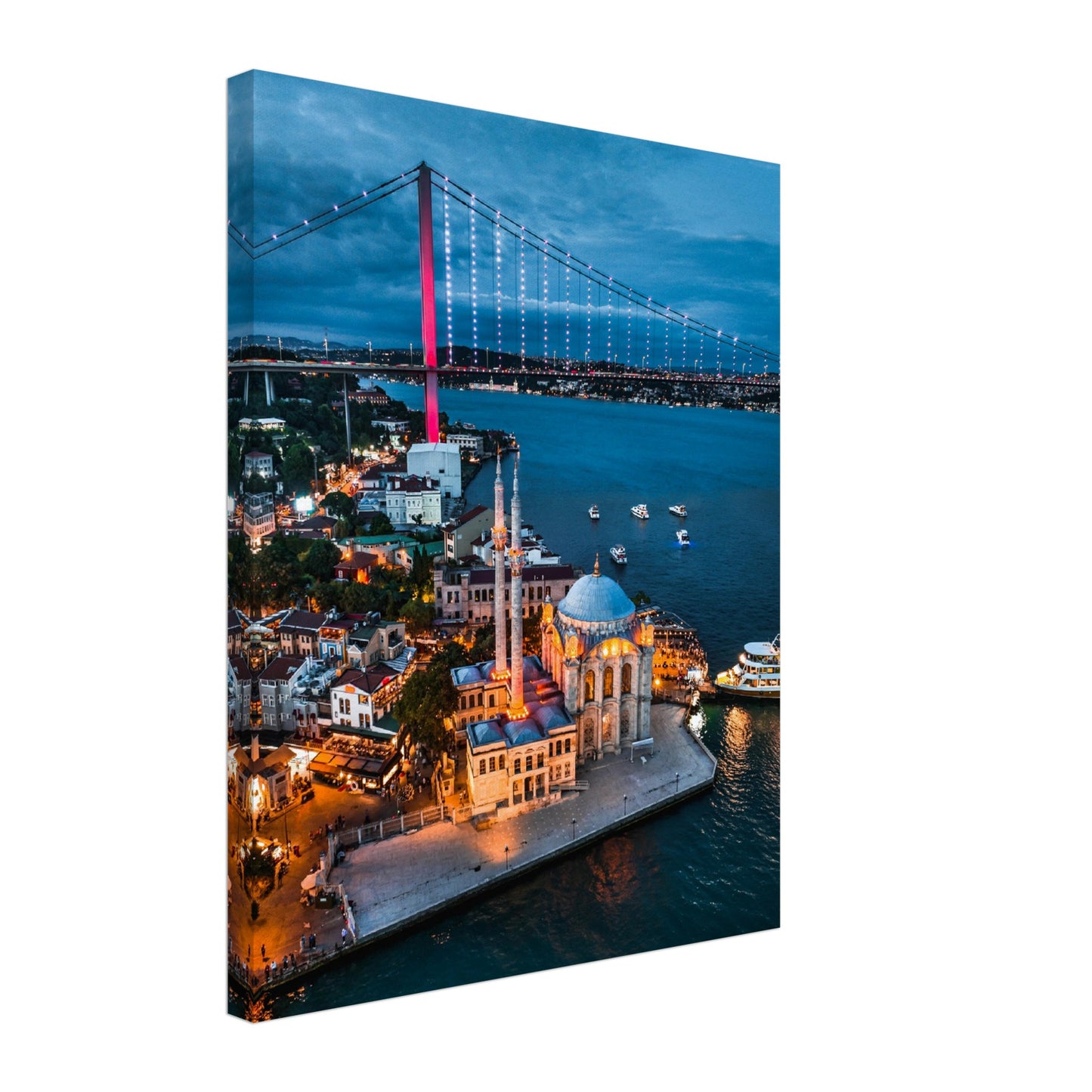 Istanbul Ortaköy Mosque Night Canvas