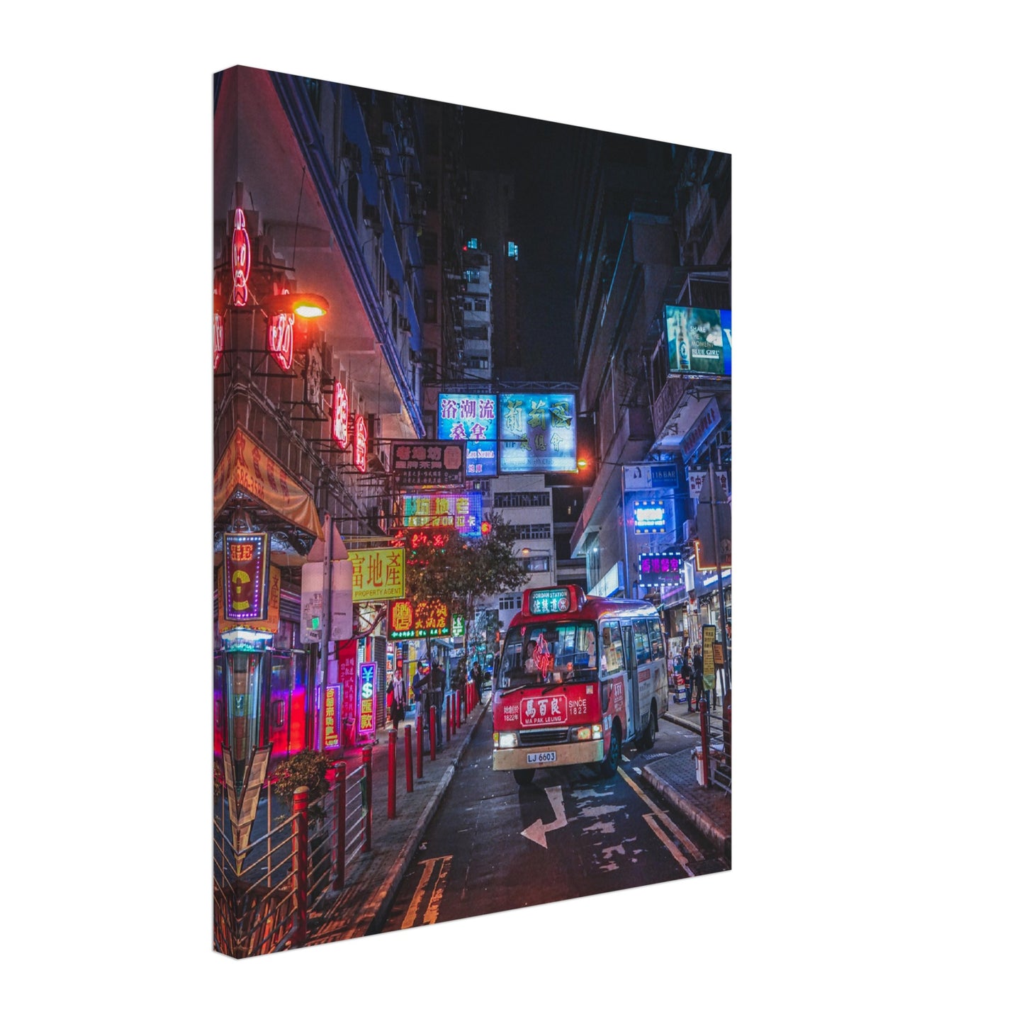Hong Kong Bus Canvas