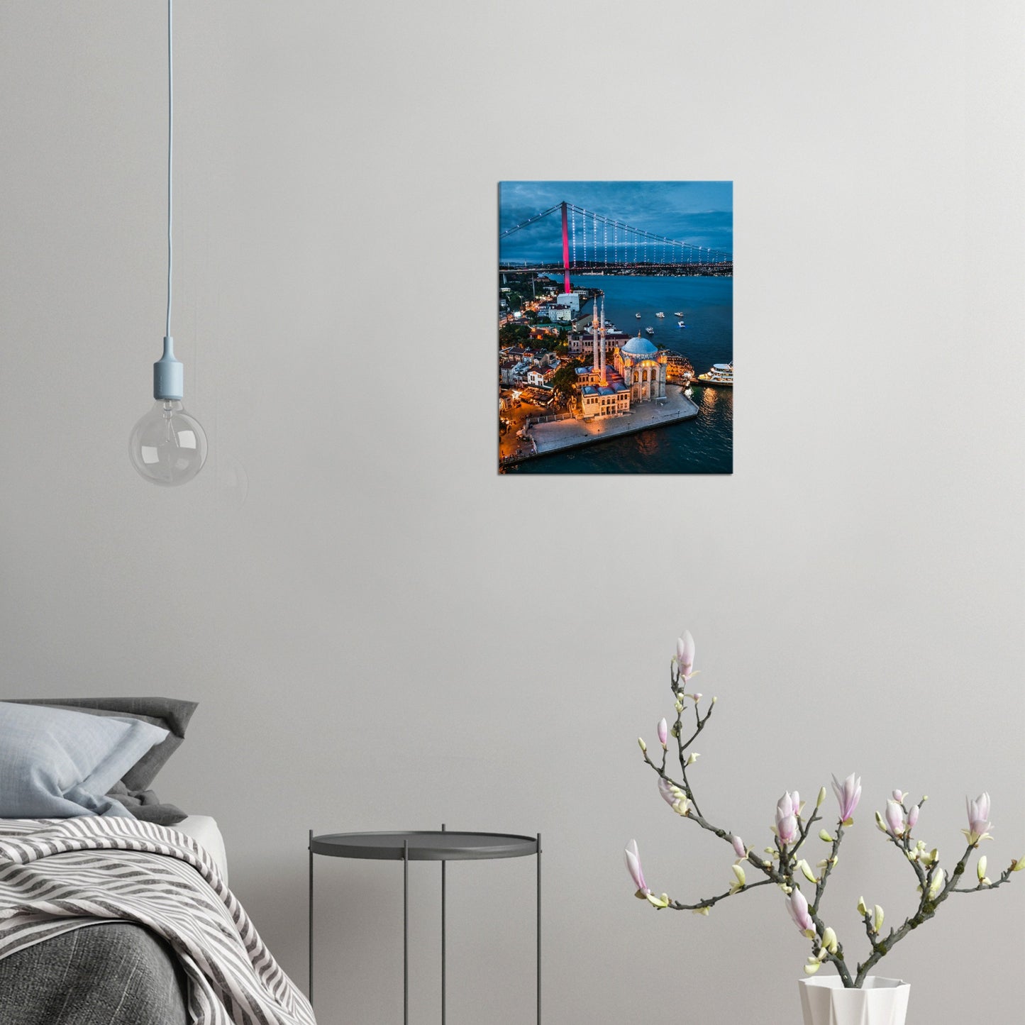 Istanbul Ortaköy Mosque Night Canvas