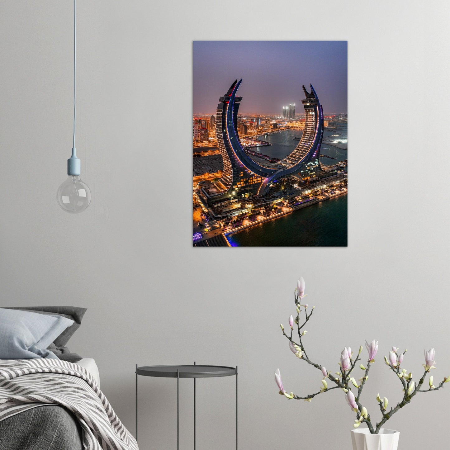 Qatar Katara Towers Night Poster