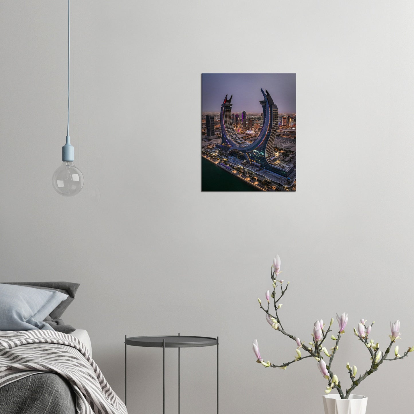 Qatar Katara Towers Night Canvas