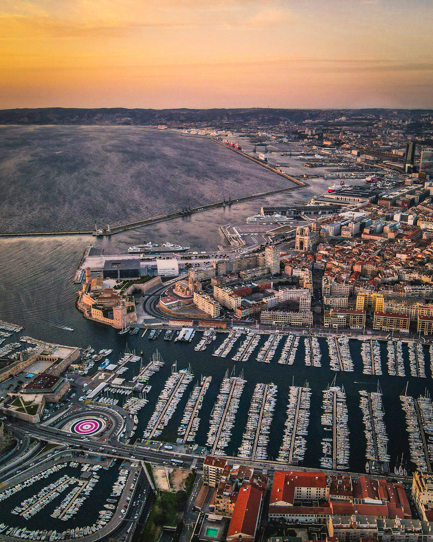 Marseille Old Port Sunset Canvas