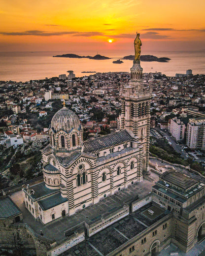 Marseille Notre-Dame de la Garde Sunset Canvas
