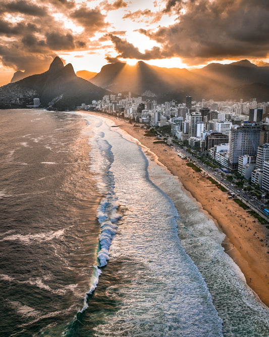 Rio de Janeiro Ipanema Sunset Canvas