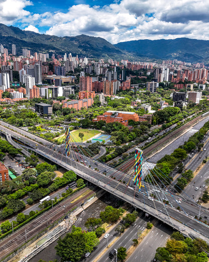 Medellin Gilberto Echeverri Mejia Bridge Poster