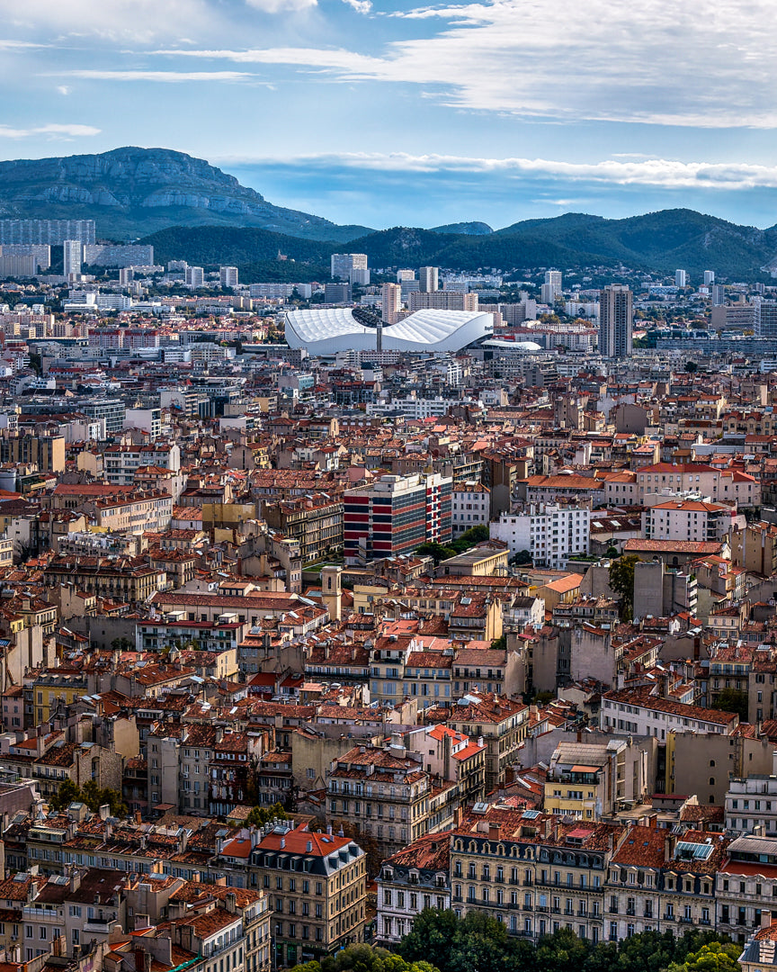Marseille Rooftops Stadium Canvas