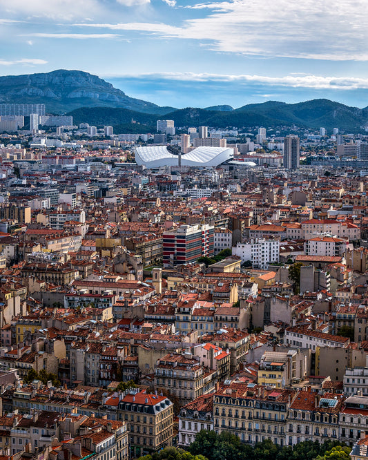 Marseille Rooftops Stadium Canvas