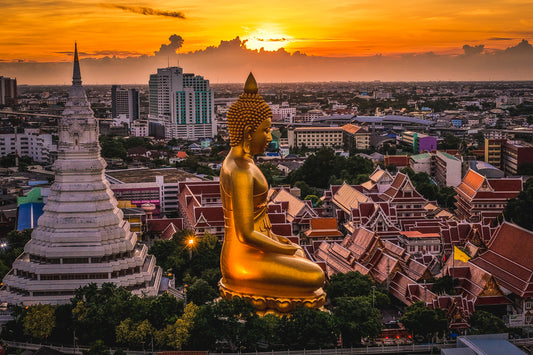 Bangkok, Wat Paknam Phasi Charoen Canvas