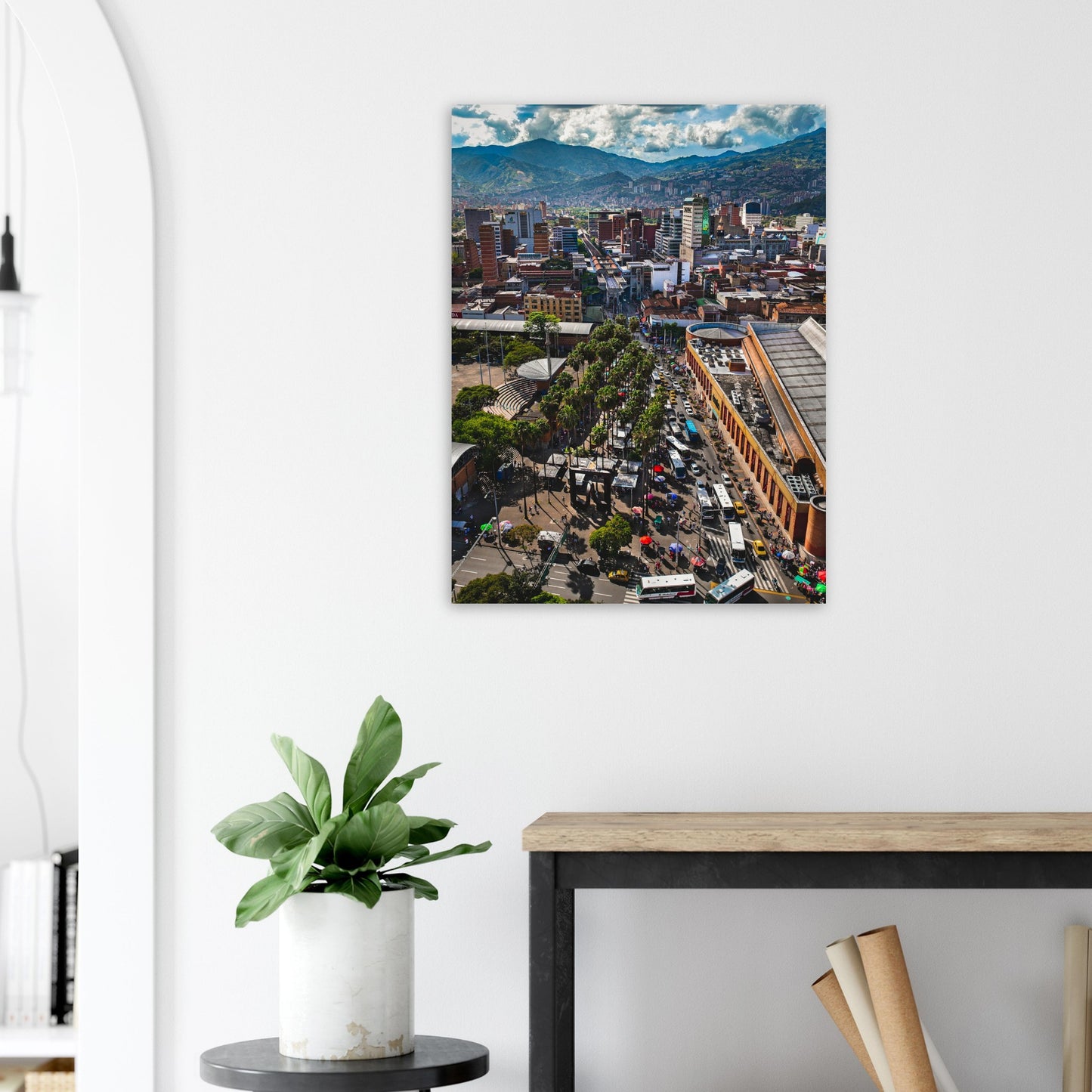 Medellin Palm Trees Poster
