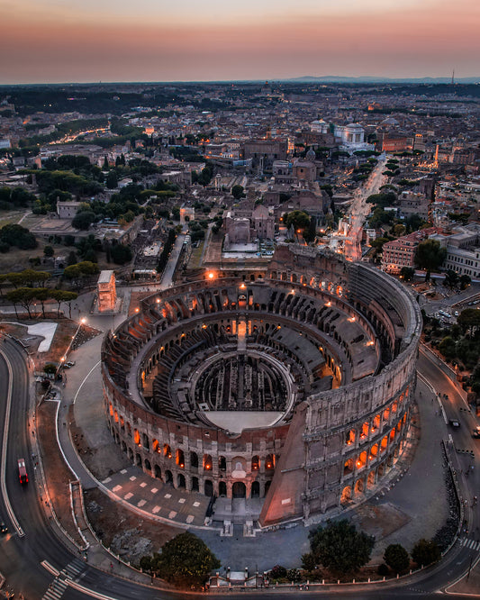 Rome Colosseo Twilight Poster