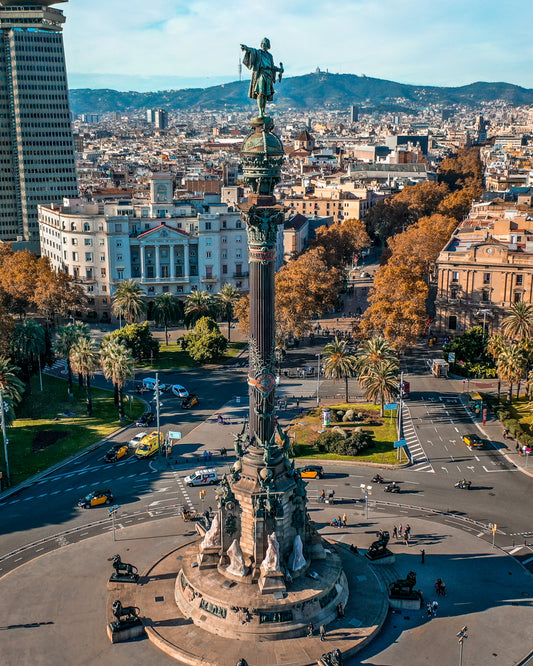 Tableau Monument de Christophe Colomb à Barcelone