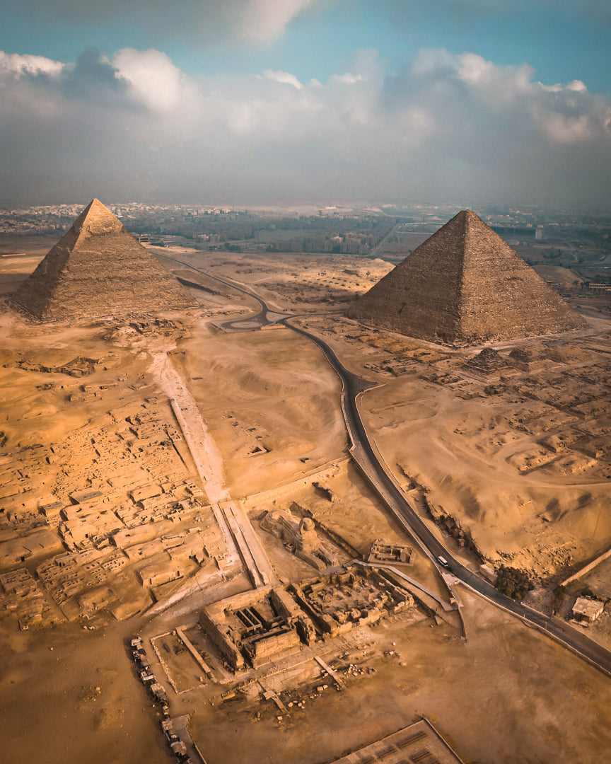 Pirámides de Egipto y Sqhinx Póster