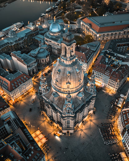 Dresden Frauenkirche Night Poster