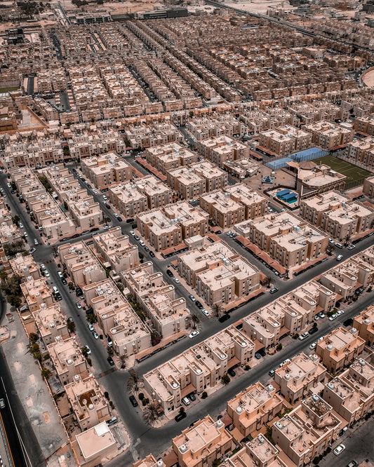 Lienzo de casas de Qatar