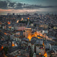 Lienzo de la noche del horizonte de Estambul