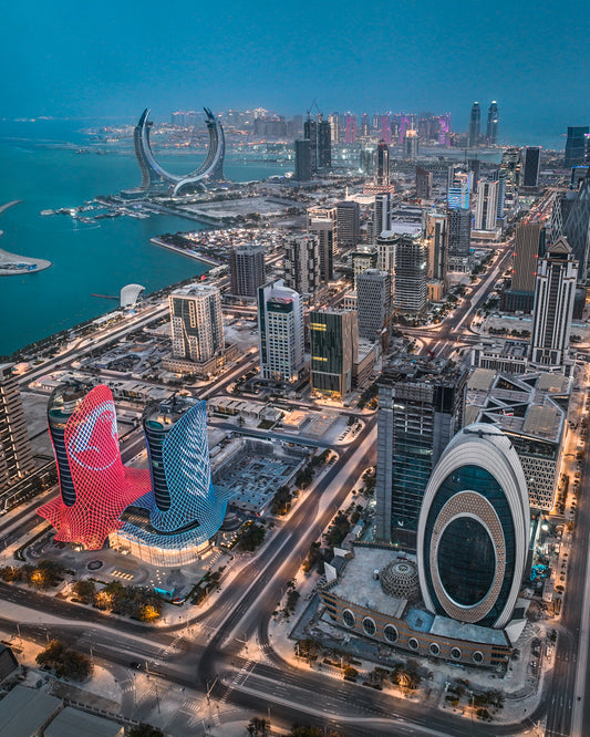 Qatar, toile de nuit de Lusail