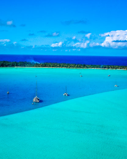 Bora bora azul Póster