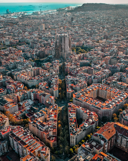 Cartel de la ciudad de Barcelona