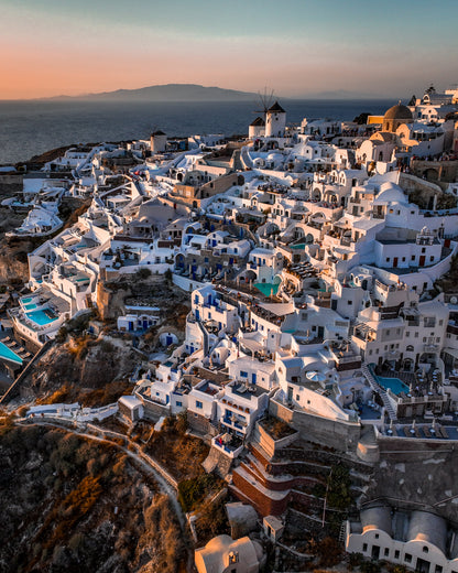 Grecia, Santorini, Oia Sunset Póster