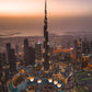 Dubai Burj Khalifa Sunset Canvas