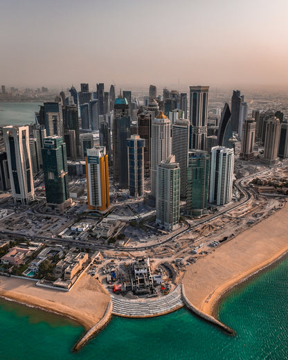 Qatar West Bay Coucher de soleil II Poster