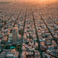 Tableau coucher de soleil Barcelone