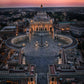 Roma Vaticano Crepúsculo Lienzo