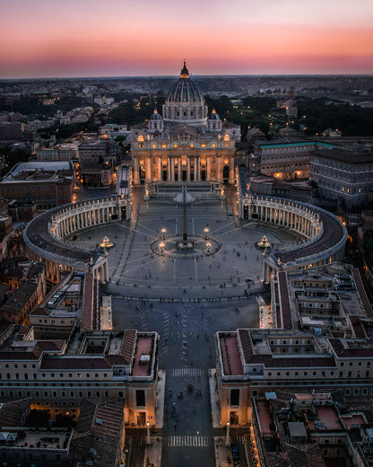 Roma Vaticano Crepúsculo Lienzo