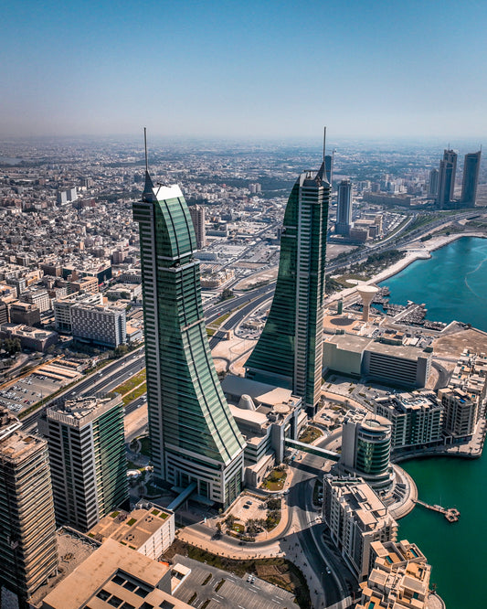Bahrain Harbour Towers Canvas