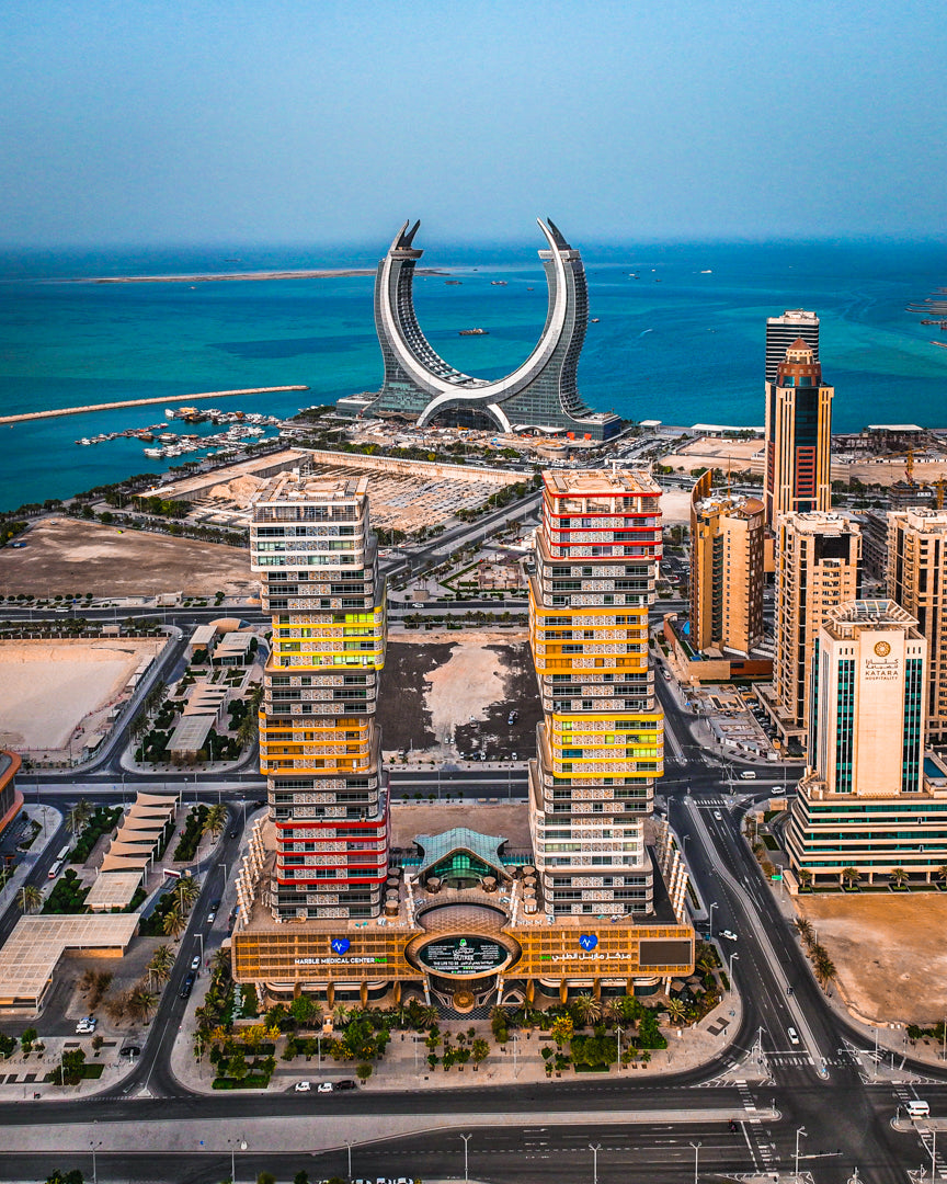 Qatar Marina Twin Towers Canvas