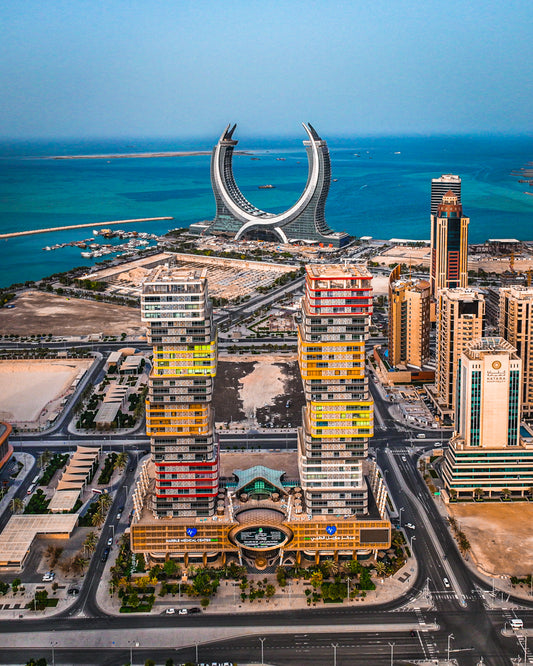 Toile Qatar Marina Twin Towers