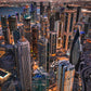 Qatar Skyscraper Night Poster