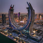 Qatar Katara Towers Night Poster
