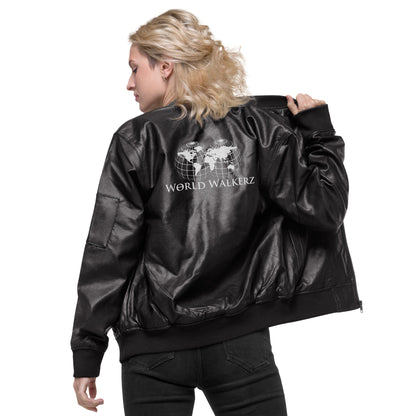 World Walkerz Leather Bomber Jacket