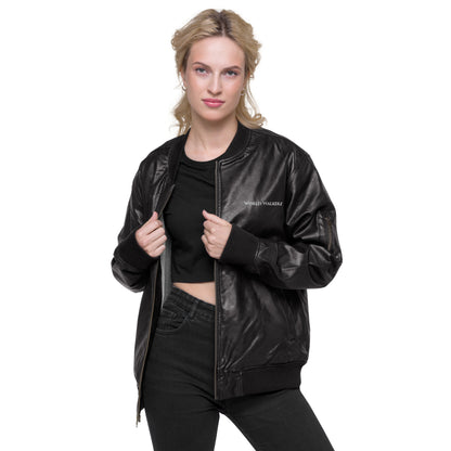 World Walkerz Leather Bomber Jacket