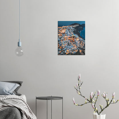 Greece, Santorini, Oia Night II Canvas
