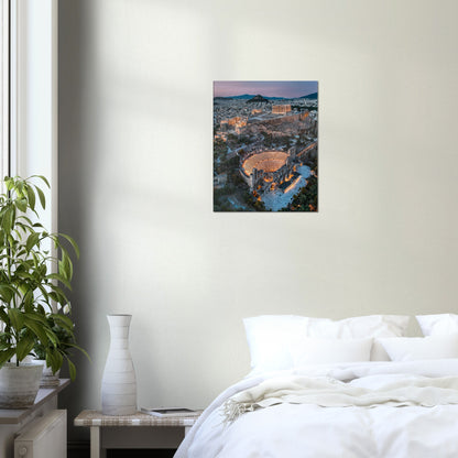 Greece, Acropolis of Athens Night Canvas