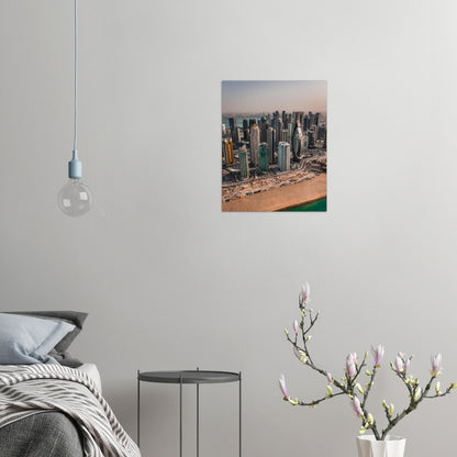 Qatar West Bay Sunset Poster