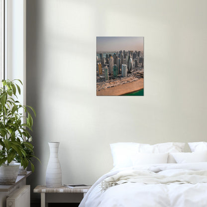 Qatar West Bay Sunset Canvas