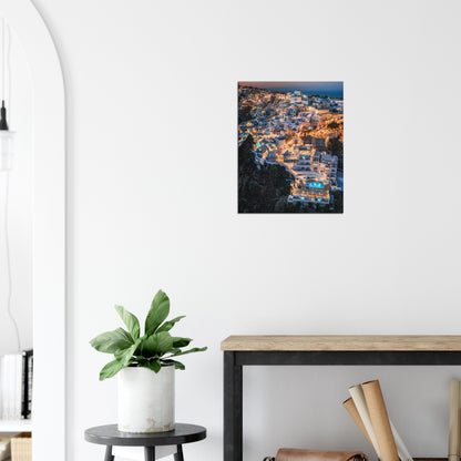 Grèce, Santorin Oia Night Canvas