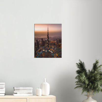 Dubai Burj Khalifa Sunset Canvas