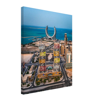 Qatar Marina Twin Towers Canvas