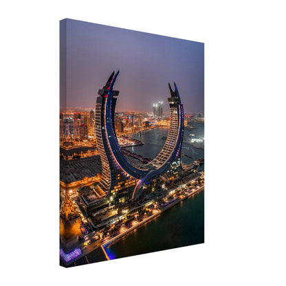 Qatar Katara Towers Night Canvas