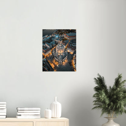 Dresden Frauenkirche Night Poster