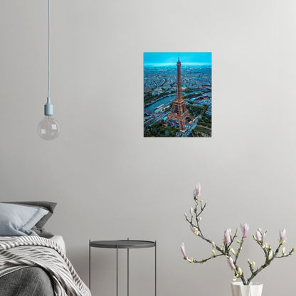Luz de la torre Eiffel de París Póster