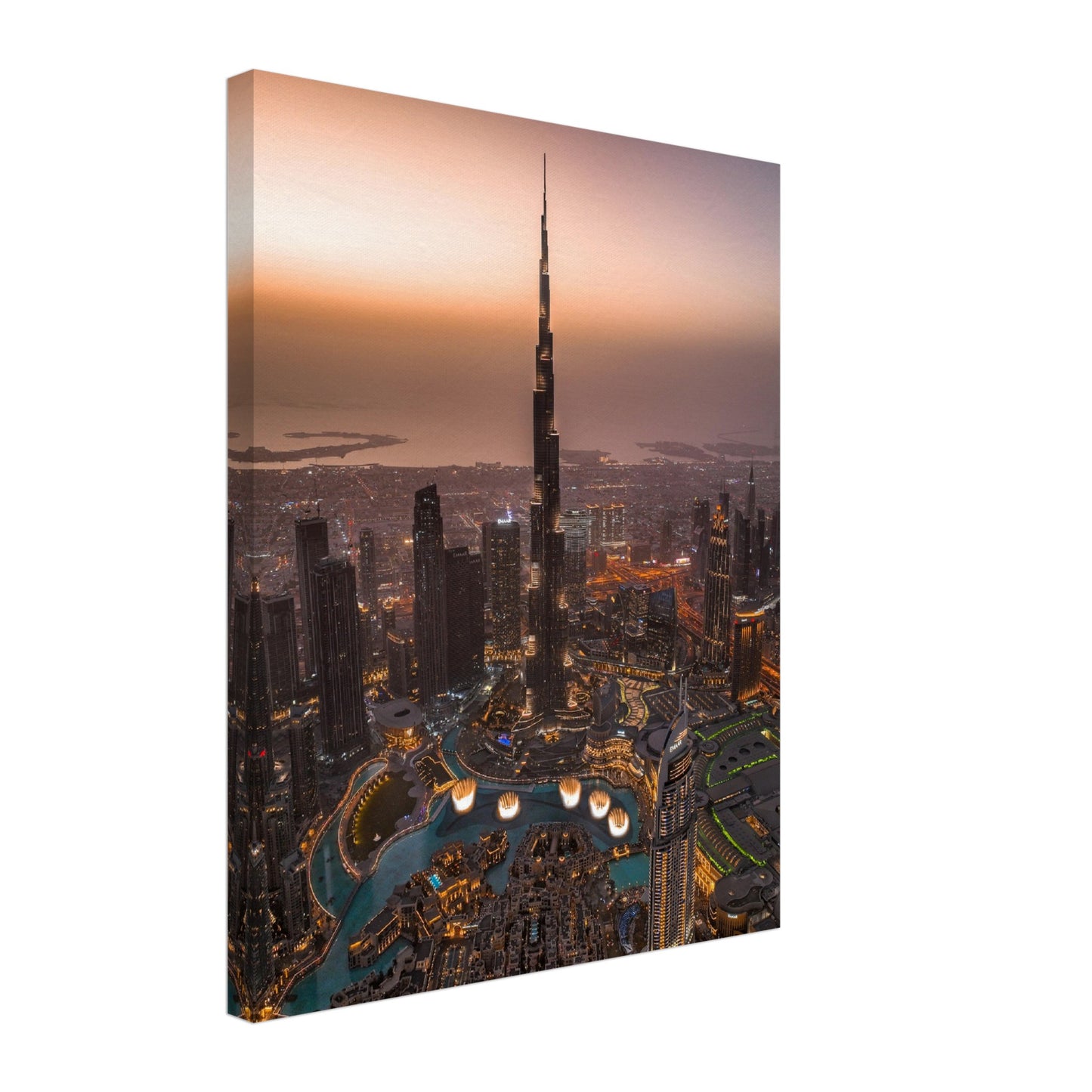 Dubai Burj Khalifa Sunset Canvas
