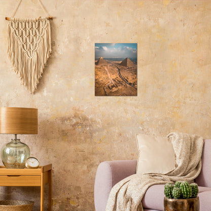 Pirámides de Egipto y Sqhinx Póster